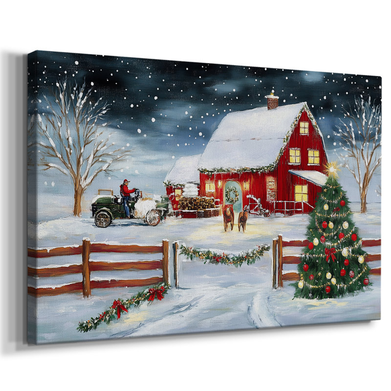 Christmas Holiday Art III- Gallery Wrapped Canvas-CXVIII, 12" H x 18" W