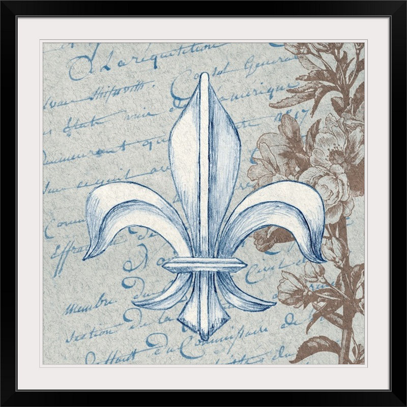 « french fleur de lis ii », impression, H 48 po x l 48 po x P 1,5 po, Toile