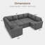 Canapé modulaire en U avec rangement Abramson-875984335