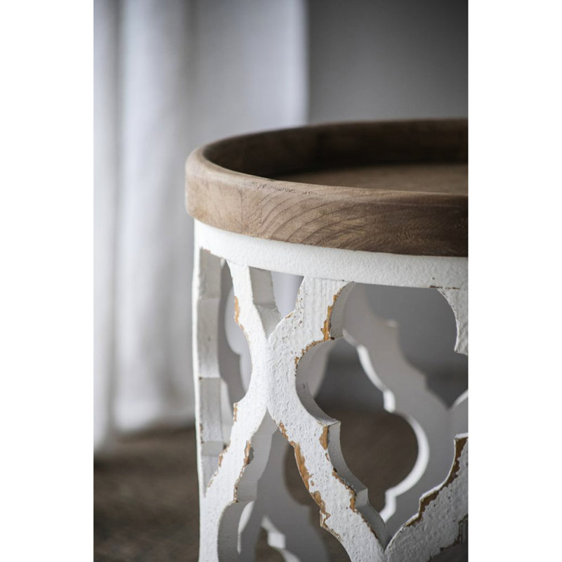 Mix Mix Home Decor Of 5 - Comprend une table d'appoint, un tabouret, des plateaux, un vase et une branche de feuille de violon