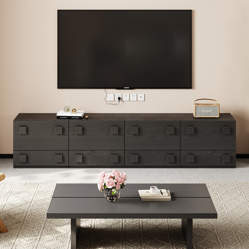 Tervel 91.2'' W Storage Credenza, Black
