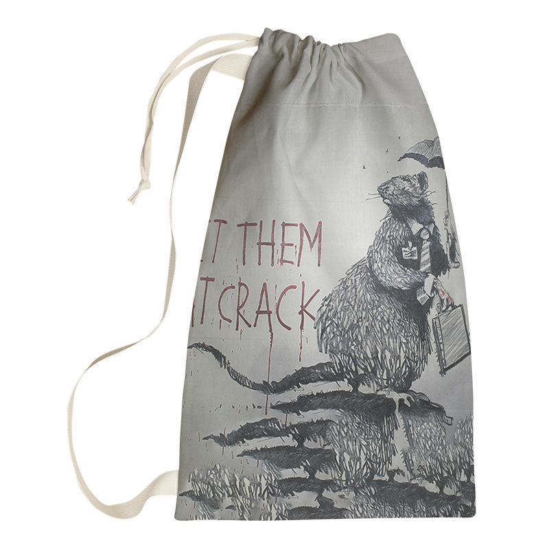 Fabric Laundry Bag with Handles, Small (29" H x 18" W x 1" D)