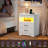 Nightstand With Charging Station And Led Light, Lockable Sliding Tabletop, Modern Nightstand With Storage Drawers And Open Shelves, Side Table For Bedroom And Home Office, White-144126061