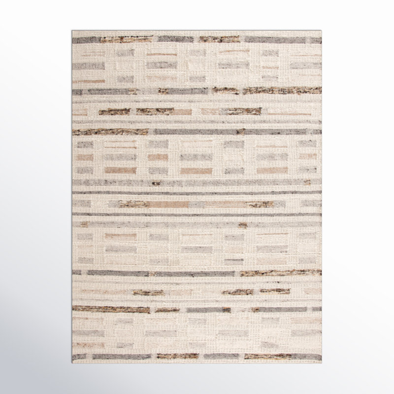 Tapis tissé à la main Tenby Dhurrie, Rectangle 5 pi x 7 pi 6 po
