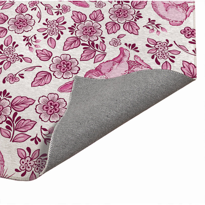 Paillasson Bunny Toile, Rose, L 36 po x L 60 po