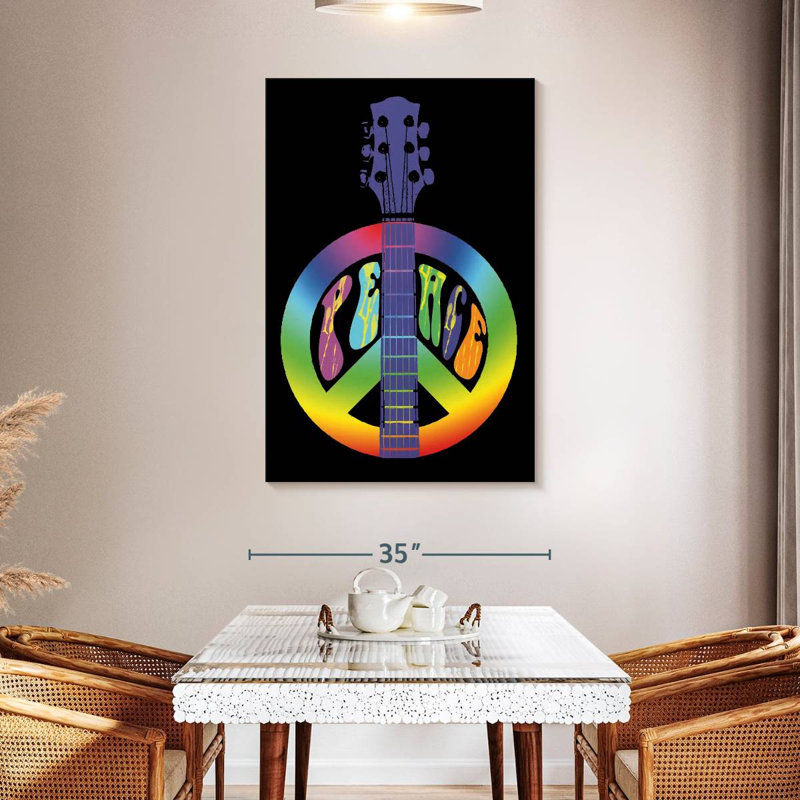 Khadjiah Peace Guitar, 48" H x 32" W