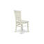 L'ensemble 5 pièces de table et chaises de cuisine comprend une table de salle à manger ronde avec piédestal et 4 chaises, lin blanc-1860462468-1860462469-1860462470