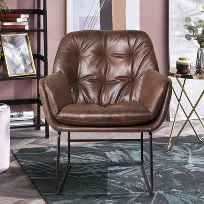 Faux Leather Armchair