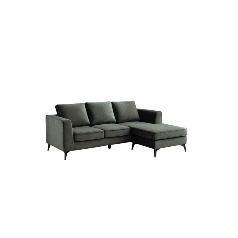 Carmen Modern 3 Seater Chaise Sofa, Green