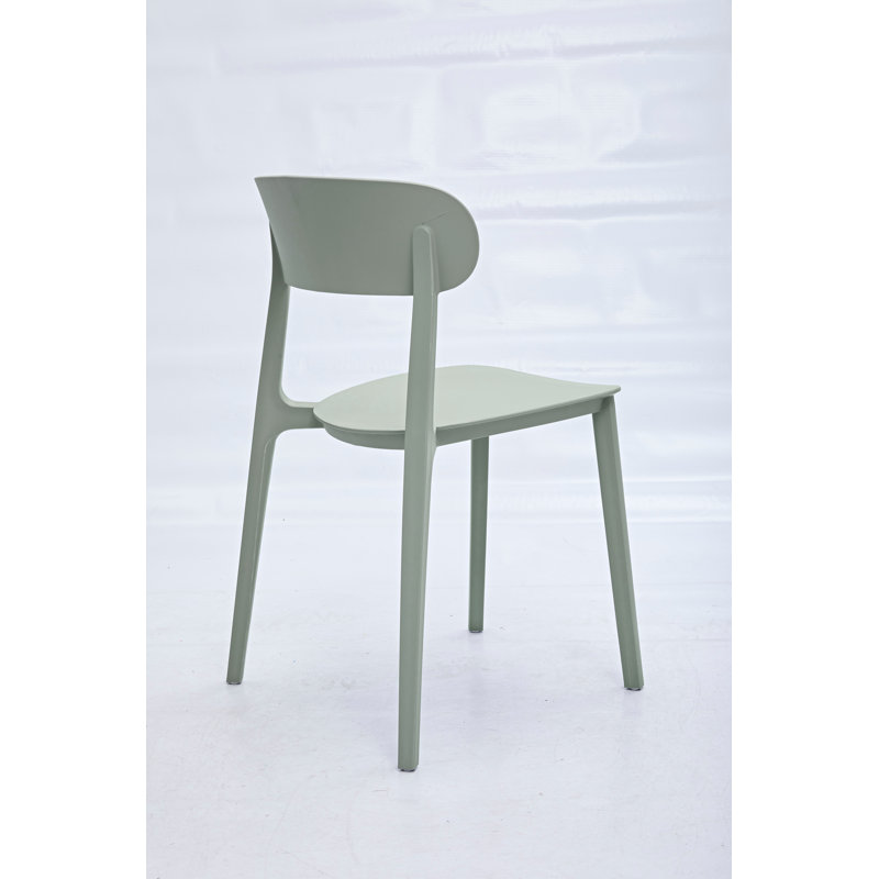 Chaise d'appoint empilable Bryany, Vert mousse