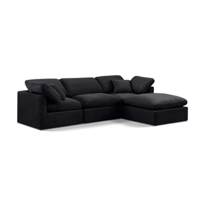 Itala Velvet L-Shaped Sectional Reversible