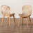 Kinnard Japandi Mahogany and Rattan Dining Chair