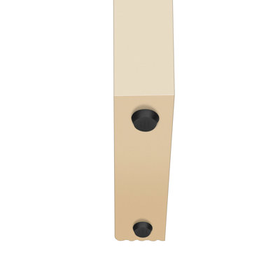 Console aux courbes élégantes, 2 tiroirs, finition crème abricot brillante et spacieuse