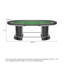 Table de poker 102,36 "moderne haut de gamme avec repose-pieds