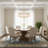 Transitional 8-Light Brass Chandelier With Hanging Clear Rippled Glass-1715069308