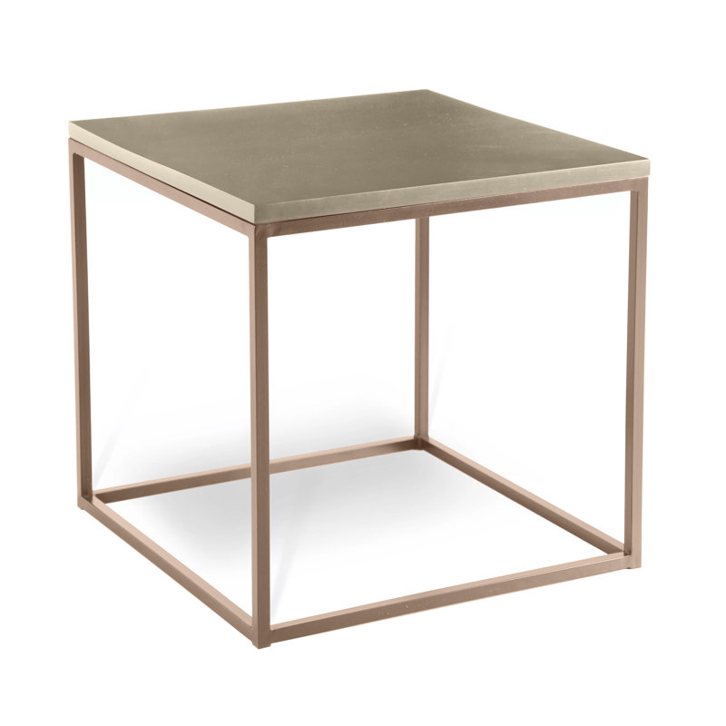 Chaplin Solid Wood End Table, Argento Antico, Pickled Oak