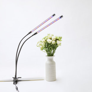 Red Blue Purple Spectrum with Clip for Indoor Plants 2 Heads LED Grow Light