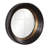 Convex Round Brown Wall Mirror