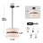 2-light Mordern Fabric Drum Chandelier -1859261828