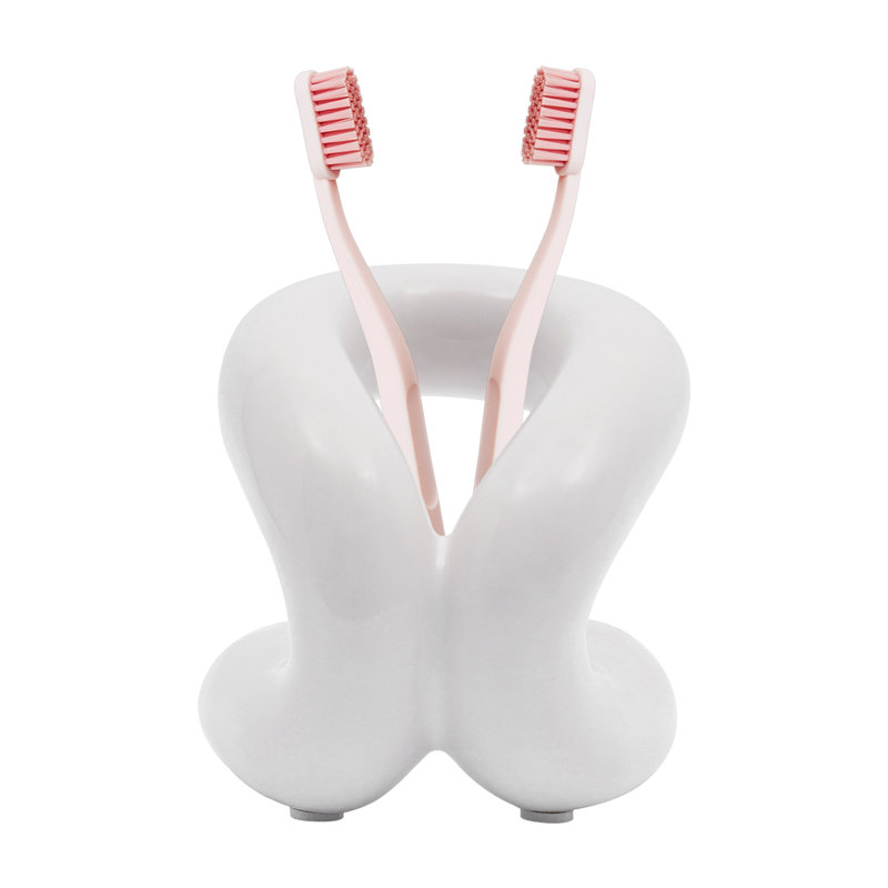 Organisateur de maquillage en céramique Ilkay, Blanc