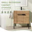 Meuble-lavabo sur pied simple en céramique avec plateau en céramique 30,07 po Orentha-1472569615
