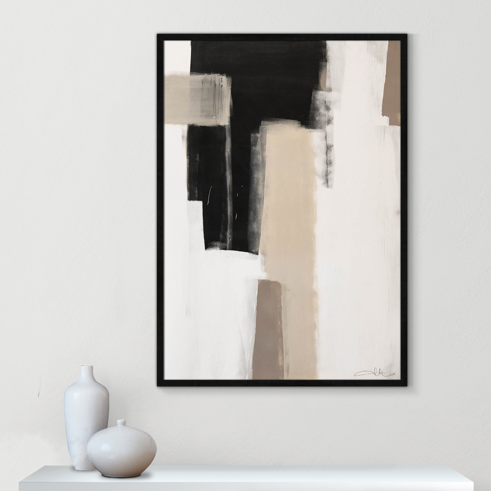 Earth Scapes I Print, 41.5" H x 29.5" W x 1.25" D, Black Slim Unmatted Picture Framed
