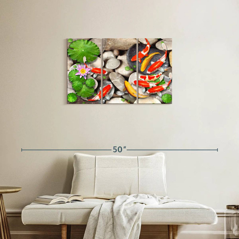 Brampt Pond With Koi, 20" H x 33" W