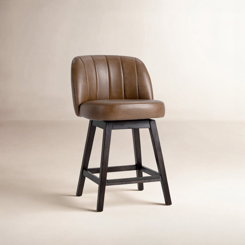 Della Upholstered Stool with Solid Wood Frame