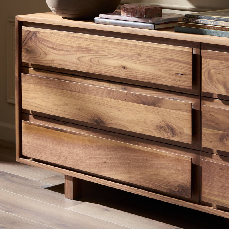 Stafford 6 Drawer Dresser-Walnut Natural