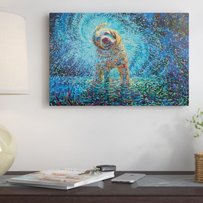 « iris scott-labrador jazz », reproduction d’art sur toile tendue