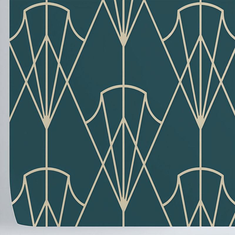 Alanieta Cobalt Art Déco Wallpaper