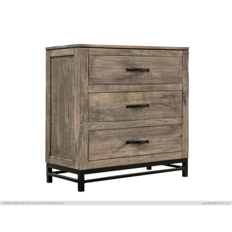 Commode 3 tiroirs Gorlest