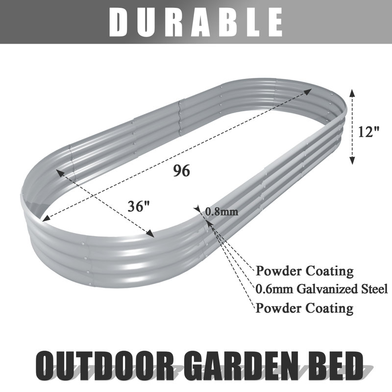 Saariyah Raised Garden Bed, Gray