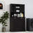 Two-Compartment Tilt-Out Dirty Laundry Basket Tall Bathroom Cabinet With 2 Adjustable Shelves-1450793809
