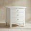 Table de chevet élégante blanche