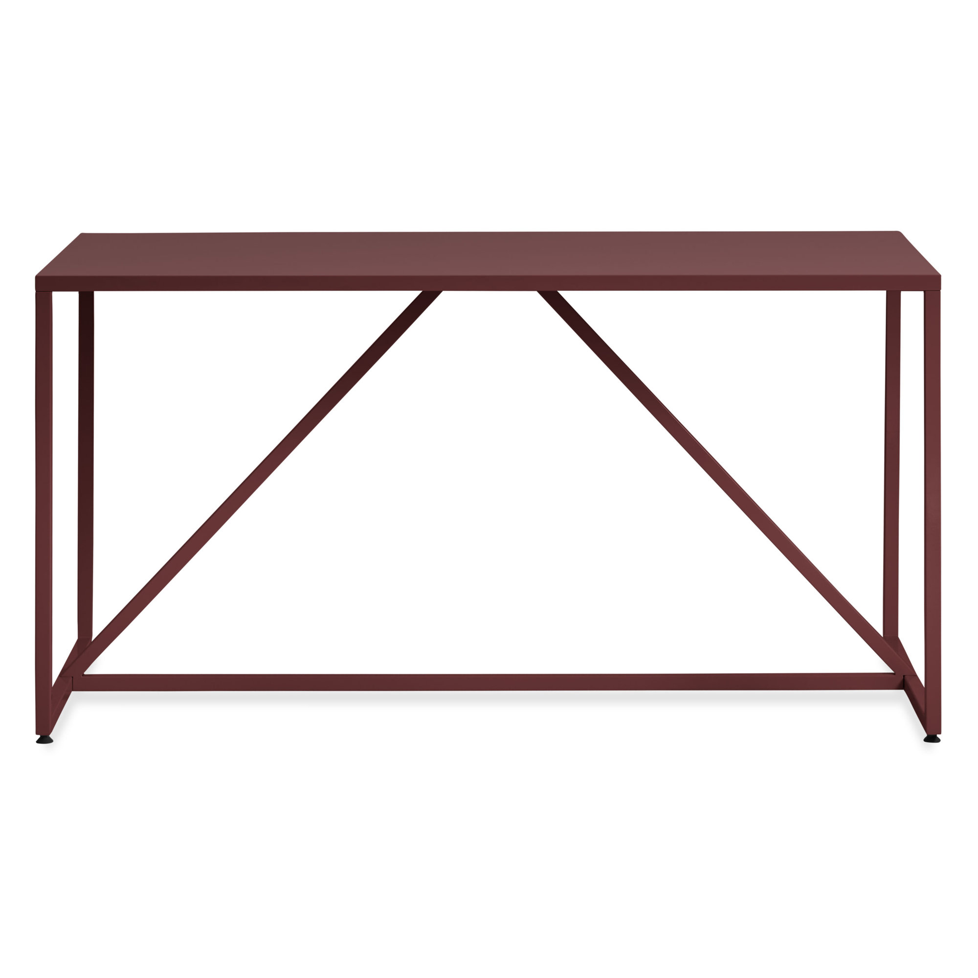 Strut Dining Table, 28" W x 56" L, Standard (29" Height), Oak