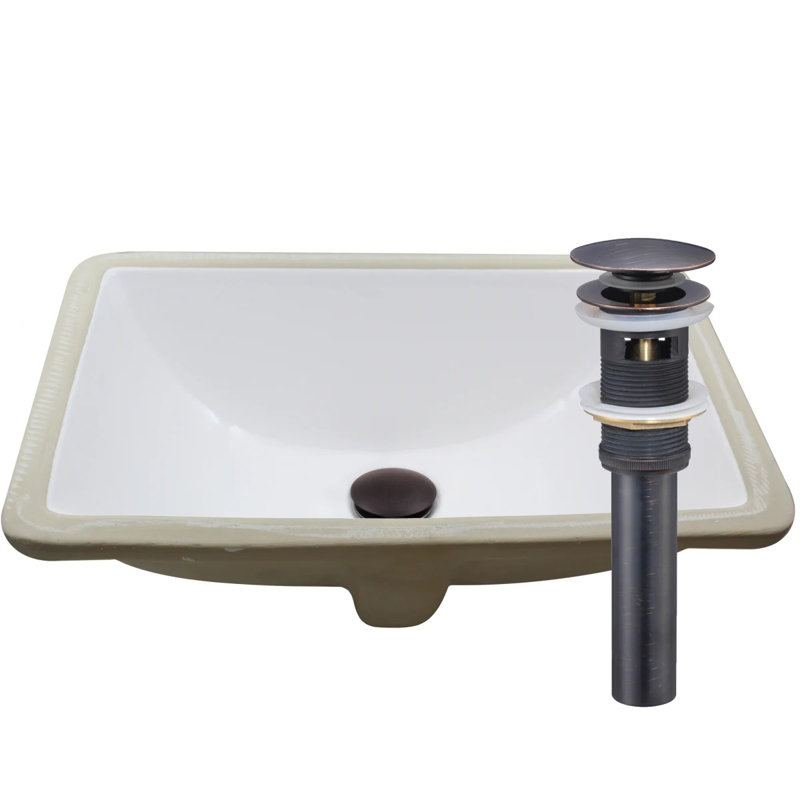 Novatto 13.5'' Brass Rectangular Bathroom Sink, Oil Rubbed Bronze