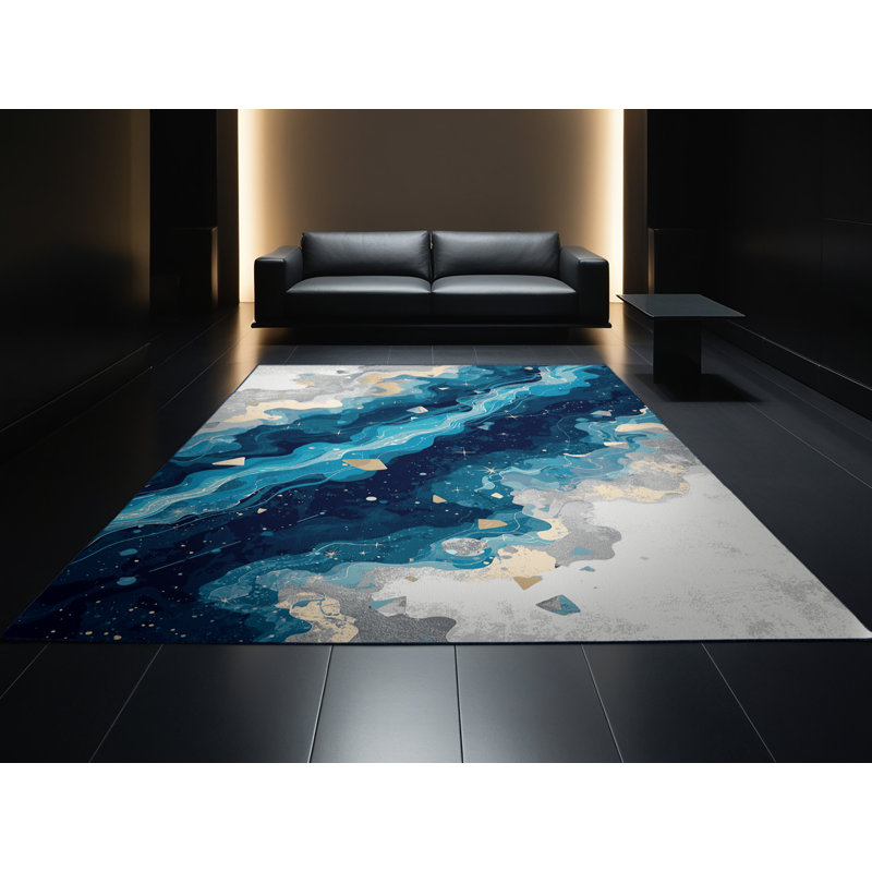Tapis vert lavable à la machine Pekka, 4 x 6