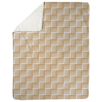 Couverture polaire à rayures classic basketweave
