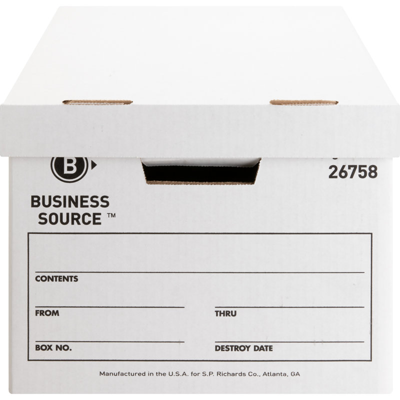 Boîtes de rangement, format lettre / légal, blanc, paquet de 12