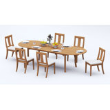 9 Pcs Grade-A Teak Wood Dining Set: 94" Double Extension Oval Table And 8 Osborne Armless Chairs #11OS2200