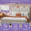 Grand lit plateforme tapissier