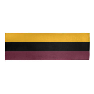 Tapis de vin rayé/noir/doré