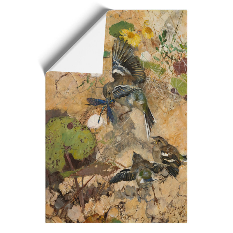 Birds And Dragonflies - No Frame Print, 84cm H x 59cm W x 0.1cm D