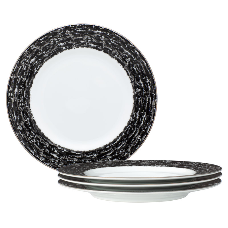 Assiettes à salade Noritake Rill, 8 1/4 po, Noir