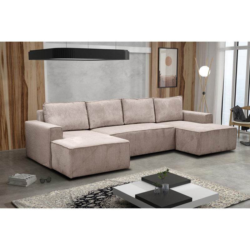 Sonsoles 6 Seater Sofa Bed, Cappuccino