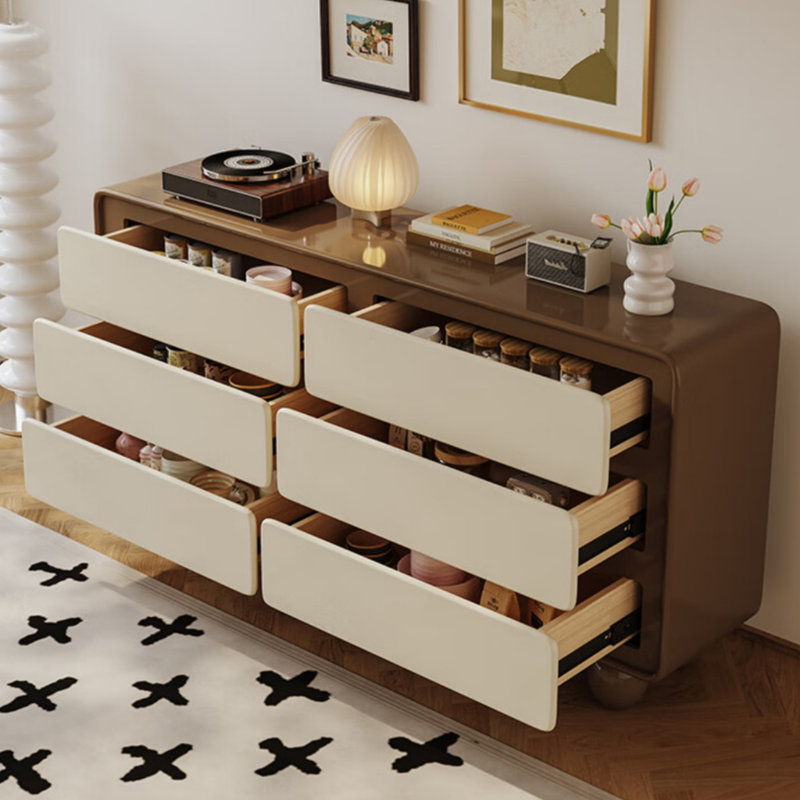 Buffet rétro français et à la mode, H 30,71 po x l 47,24 po x P 15,75 po, Brun / Beige
