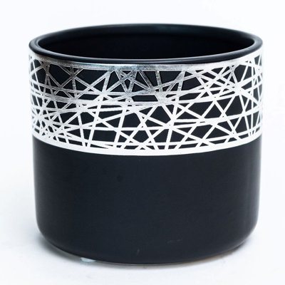 Blanc avec pots décoratifs dorés