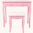 Vanity Desk Set with 360° Rotating Mirror and 4 Drawers-85722888
