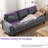 75" Modern  Linen 3 Seater Sofa with Deep Seat, Dark Gray-860513868